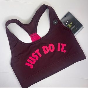 Nike Victory Sports Bra. Size Small. Burgundy/Pink